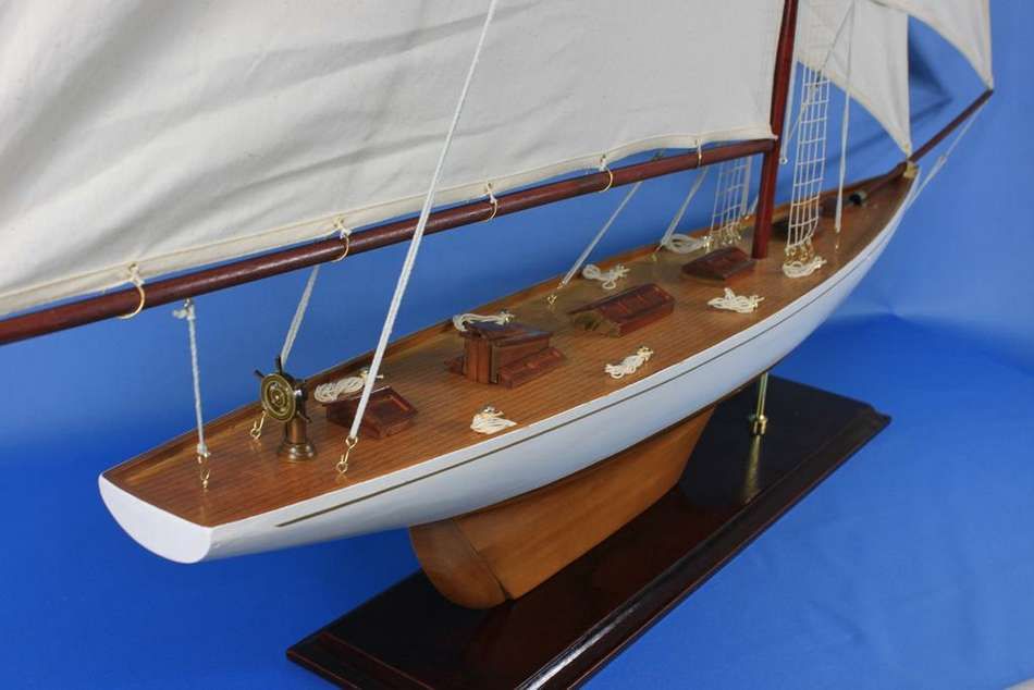 60" Handcrafted Wooden "Columbia" Model Yacht (1:23 Scale)