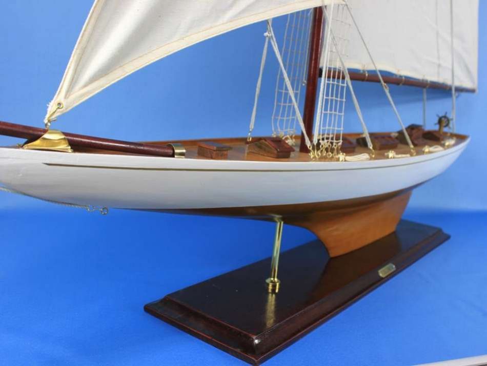 60" Handcrafted Wooden "Columbia" Model Yacht (1:23 Scale)