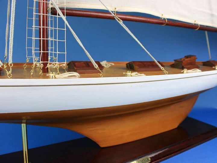 60" Handcrafted Wooden "Columbia" Model Yacht (1:23 Scale)