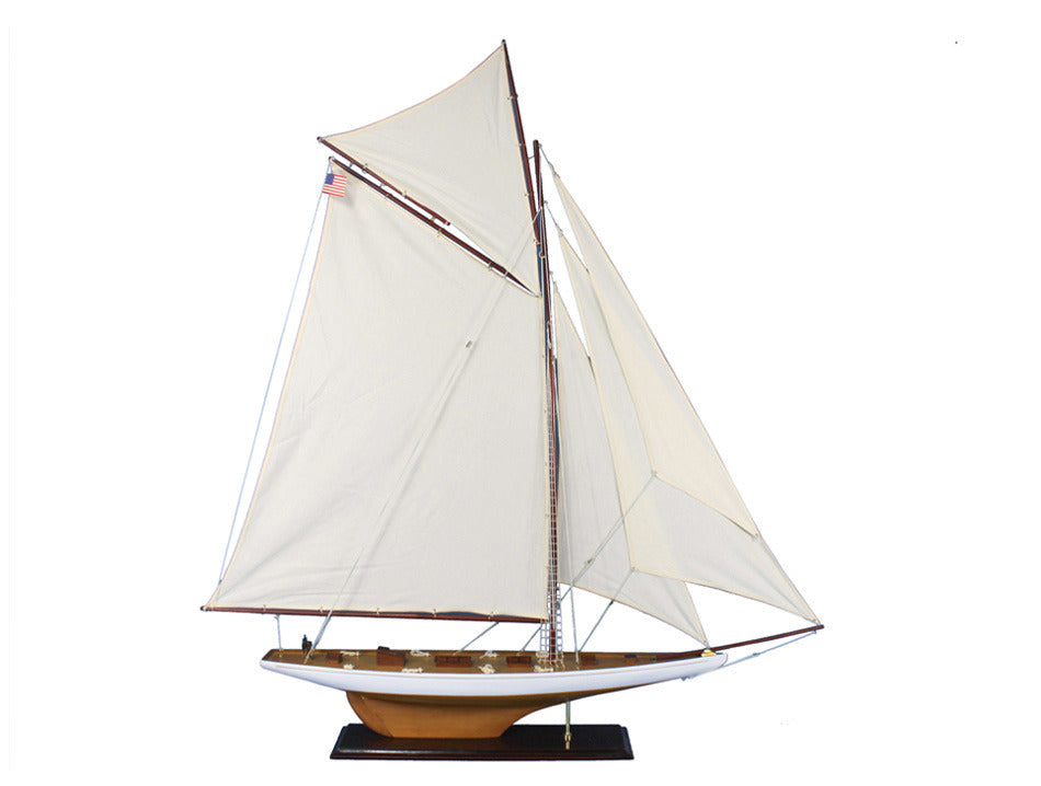 60" Handcrafted Wooden "Columbia" Model Yacht (1:23 Scale)