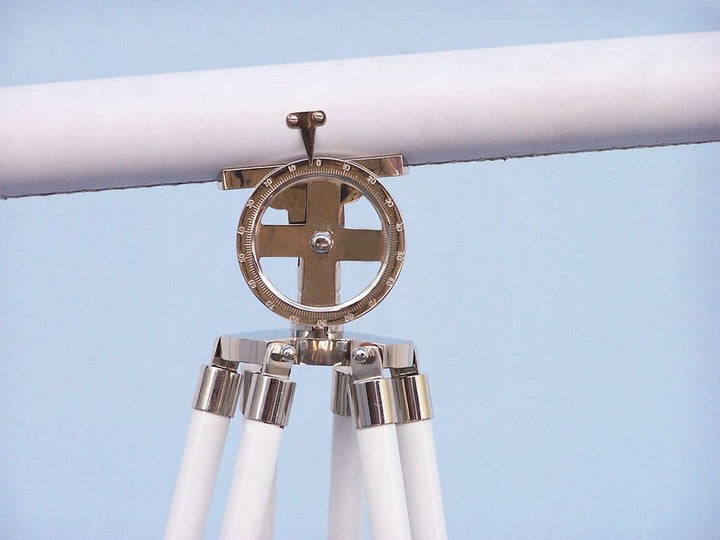 15x Power 64" Griffith Astro White Leather/Chrome Telescope