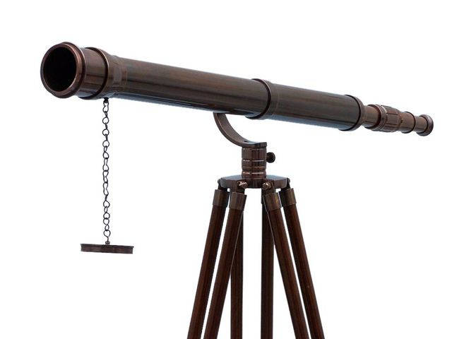 15x Power Standing Copper Galileo Telescope 65"