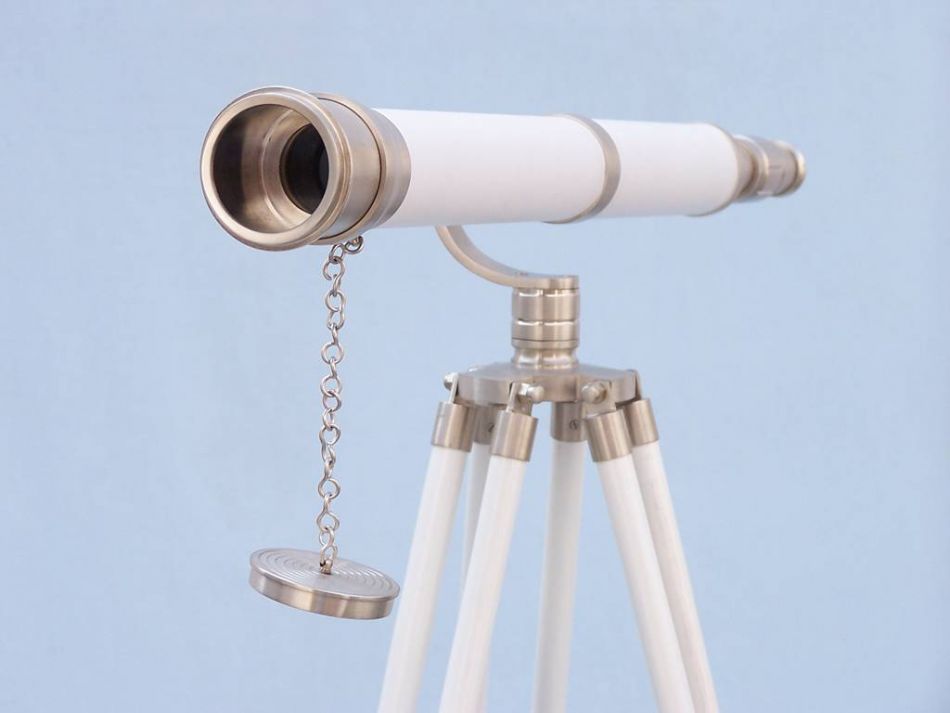 White Galileo Telescope With Tripod Stand 15x Magnifying Power