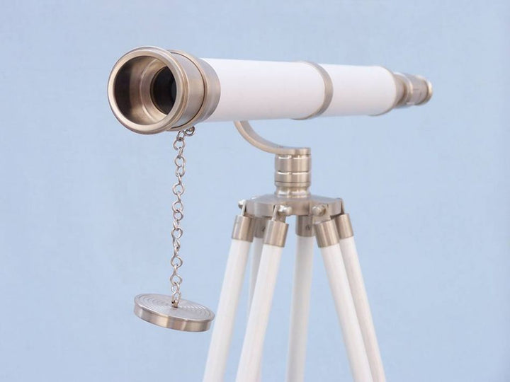 White Galileo Telescope With Tripod Stand 15x Magnifying Power