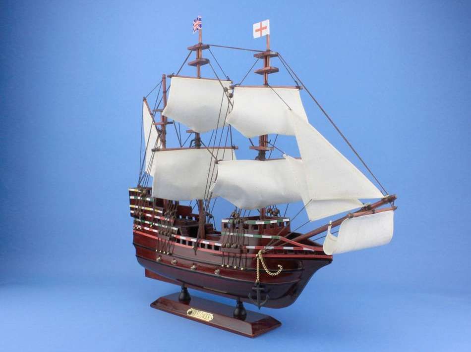 Handcrafted Mayflower Wooden Ship Model 20" (1:64 Scale)