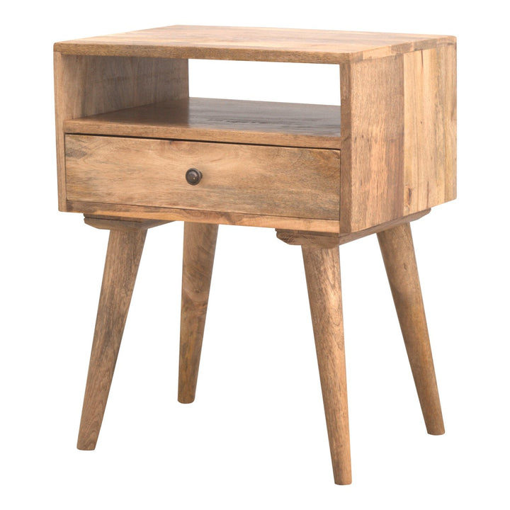 Artisan Furniture Modern Solid Wood Nightstand With Open Slot IN143