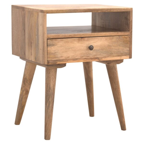 Artisan Furniture Modern Solid Wood Nightstand With Open Slot IN143