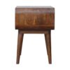 Open Mango Wood Bedside Table Chestnut Finish