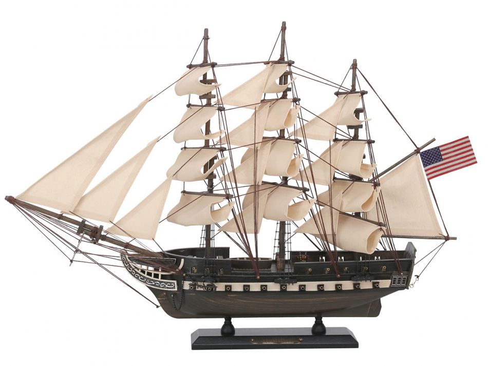 Rustic Finish USS Constitution Tall Model Ship 24"