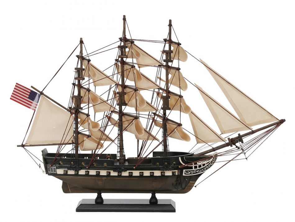 Rustic Finish USS Constitution Tall Model Ship 24"