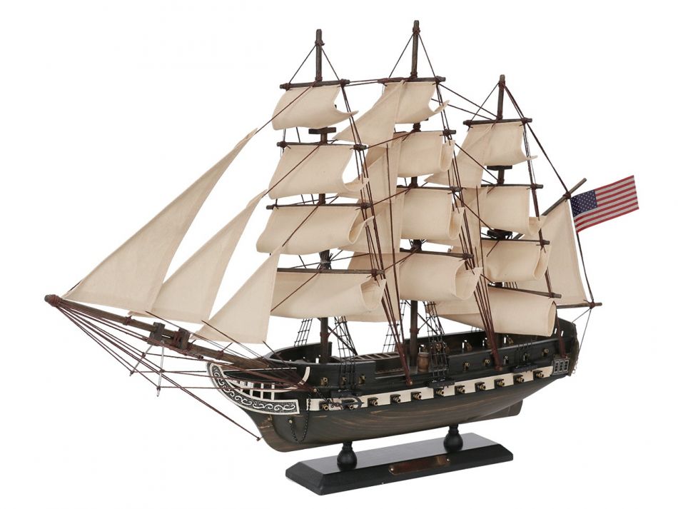 Rustic Finish USS Constitution Tall Model Ship 24"