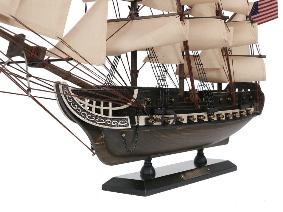 Rustic Finish USS Constitution Tall Model Ship 24"