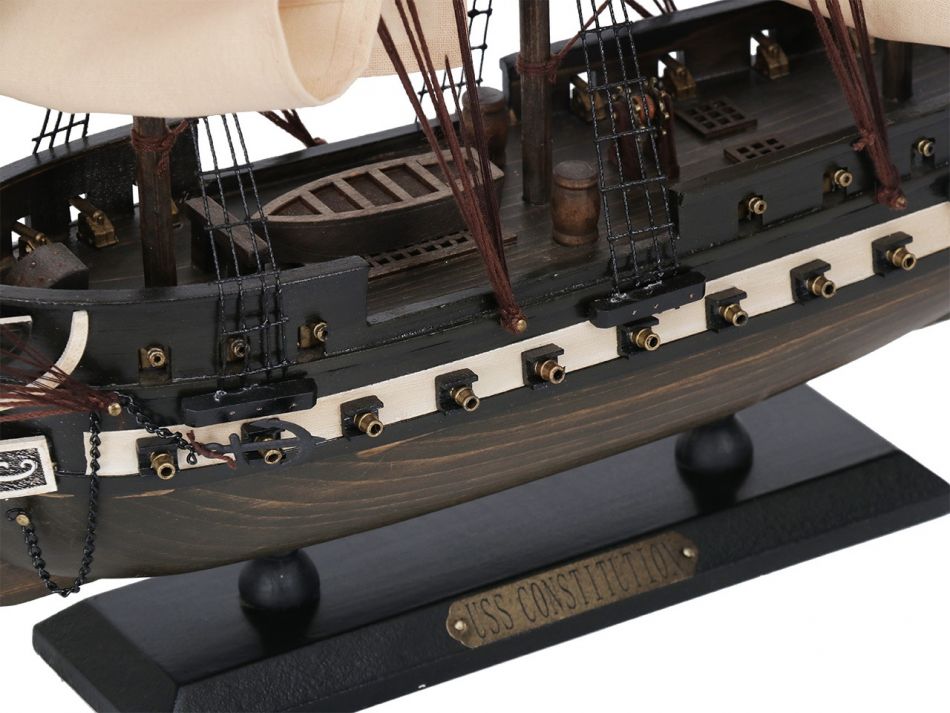 Rustic Finish USS Constitution Tall Model Ship 24"