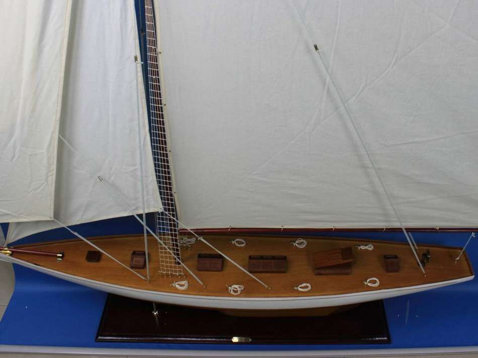 Large Model "Columbia" Yacht Wooden Sailboat 80"