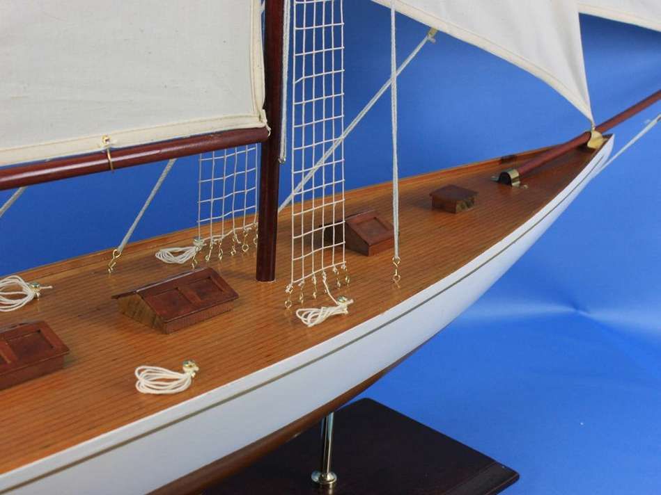 Large Model "Columbia" Yacht Wooden Sailboat 80"