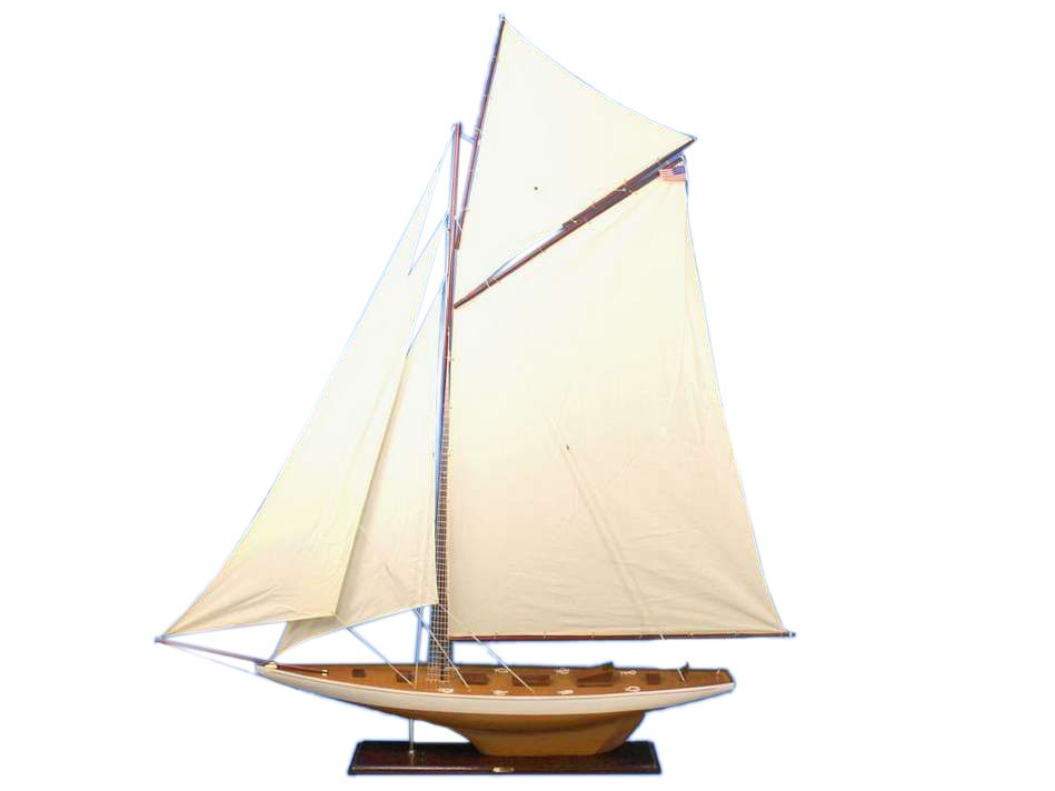 Large Model "Columbia" Yacht Wooden Sailboat 80"