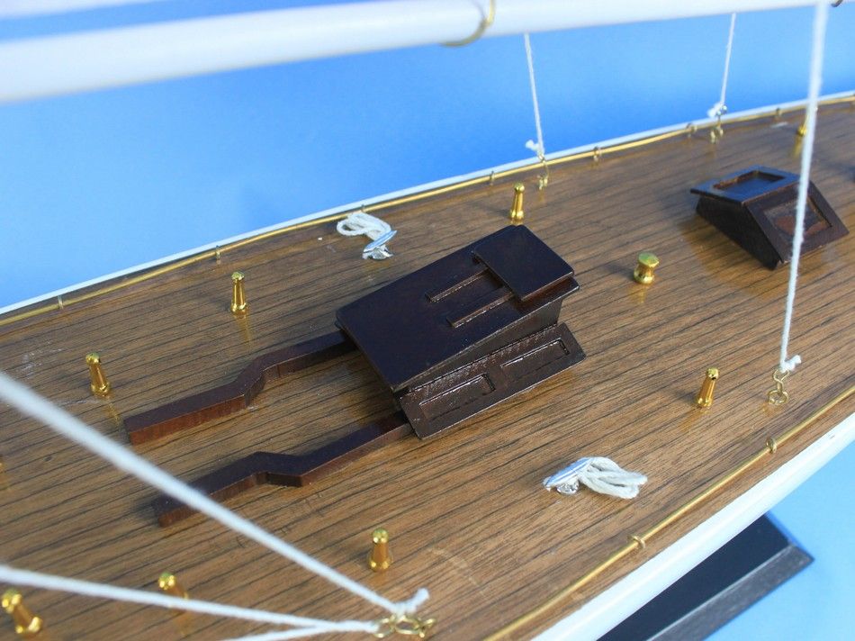 Wooden Intrepid Wooden Model Sailboat 60"