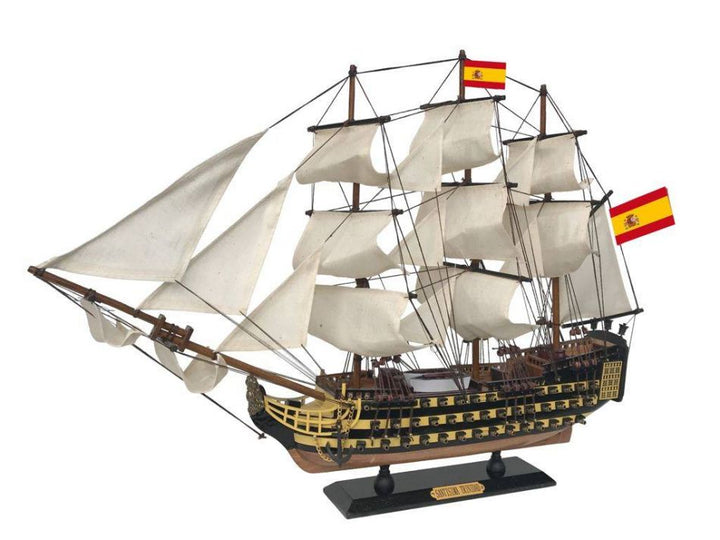 Hand Crafted Wood Santisima Trinidad Tall Ship Model 24"