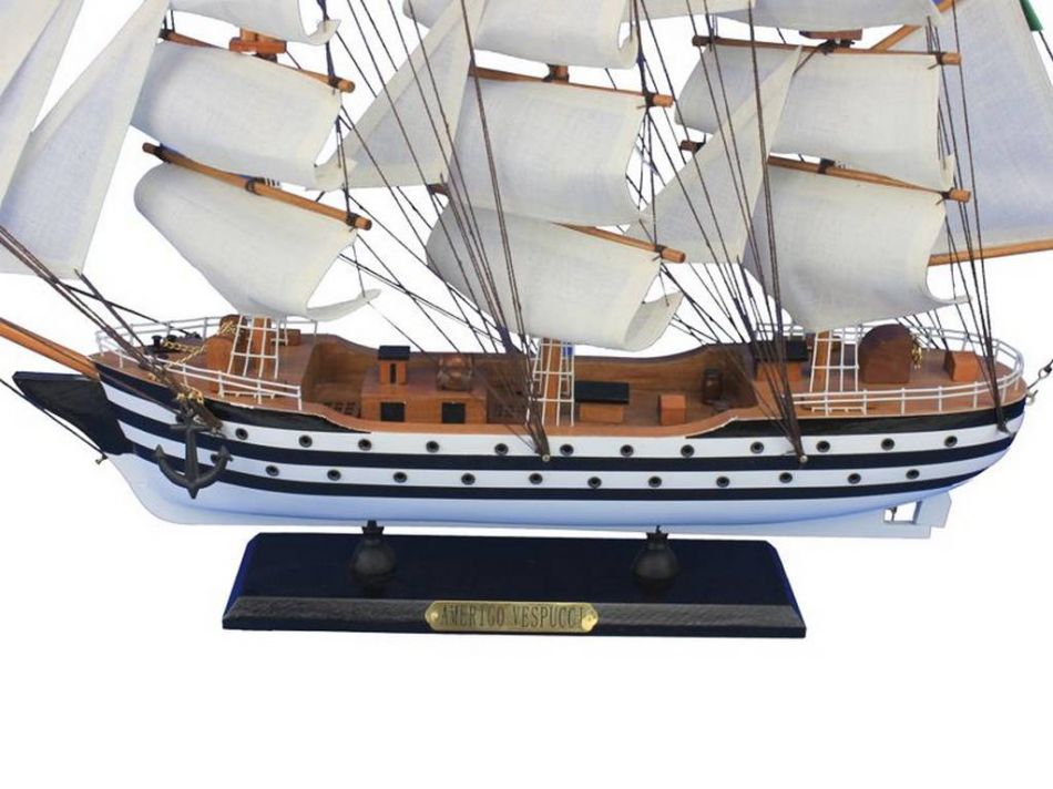 Hand Made Amerigo Vespucci Wooden Ship Model 24" (1:122 Scale)