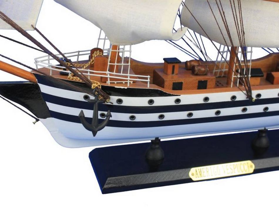 Hand Made Amerigo Vespucci Wooden Ship Model 24" (1:122 Scale)