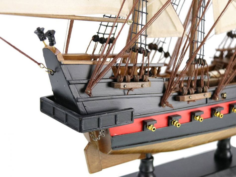 Limited Edition Black Bart's Royal Fortune White Sails Model Ship 26"