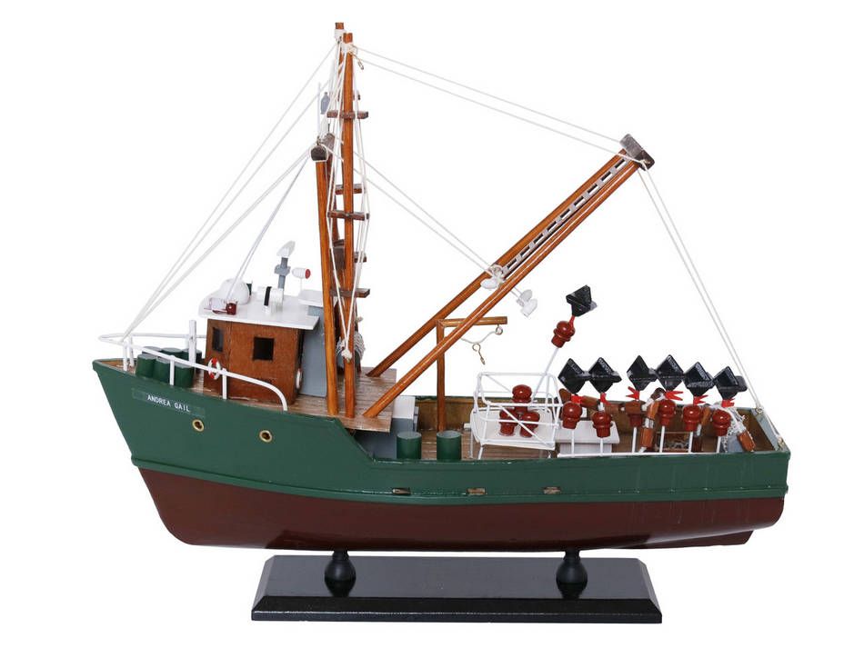 The Perfect Storm "Andrea Gail" Wooden Boat Model 16"