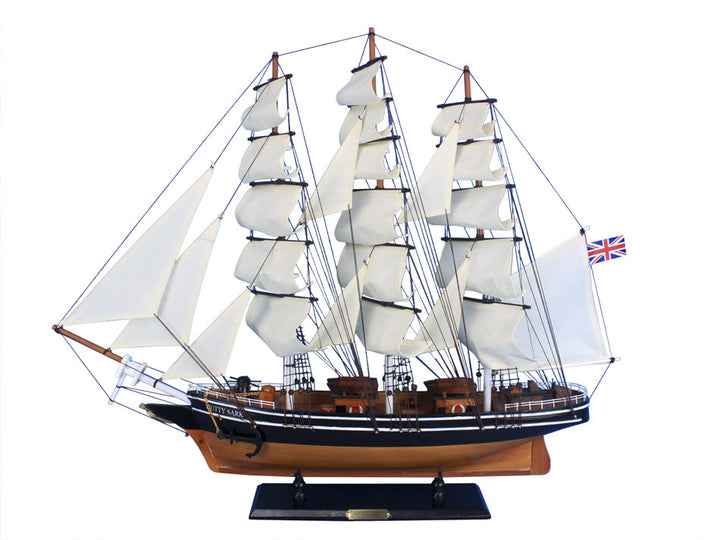 Wooden Cutty Sark Tall Model Clipper Ship 30"