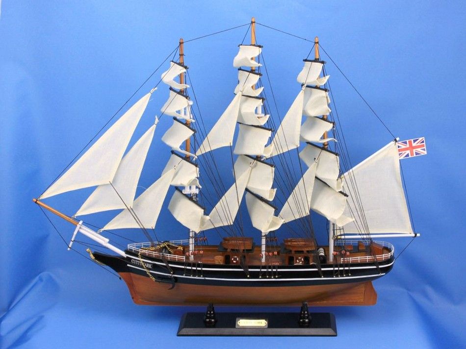 Wooden Cutty Sark Tall Model Clipper Ship 30"