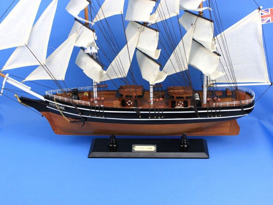 Wooden Cutty Sark Tall Model Clipper Ship 30"