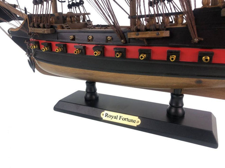 Limited Edition Black Bart's Royal Fortune Black Sails Model Ship 26"