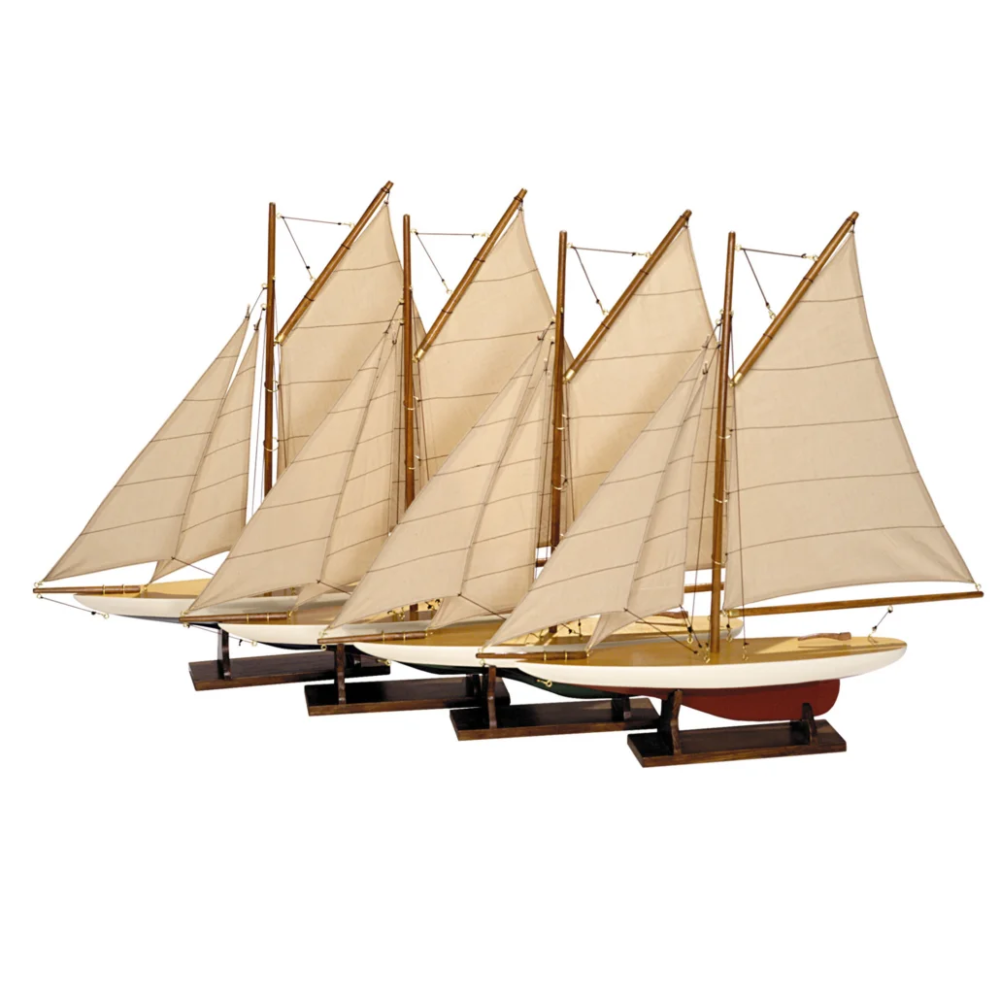 Authentic Models Mini Pond Yachts, Set Of 4 AS057A