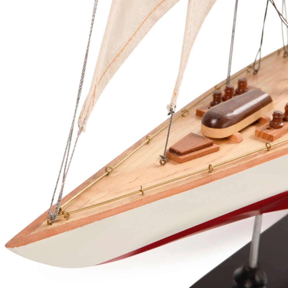 Authentic Models Red & White 1934 Endeavor L60 J-Class Yacht Model Boat AS154