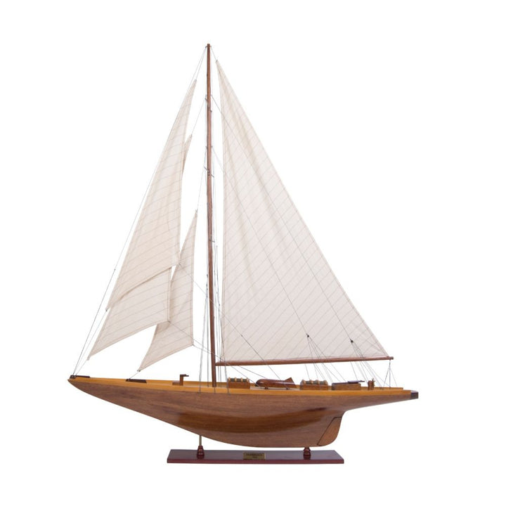 Authentic Models Wooden 1898 Shamrock Yacht Model Boat AS157