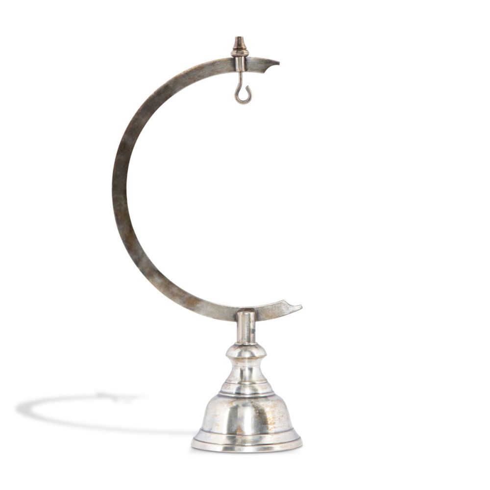 Library Clock Stand, Silver