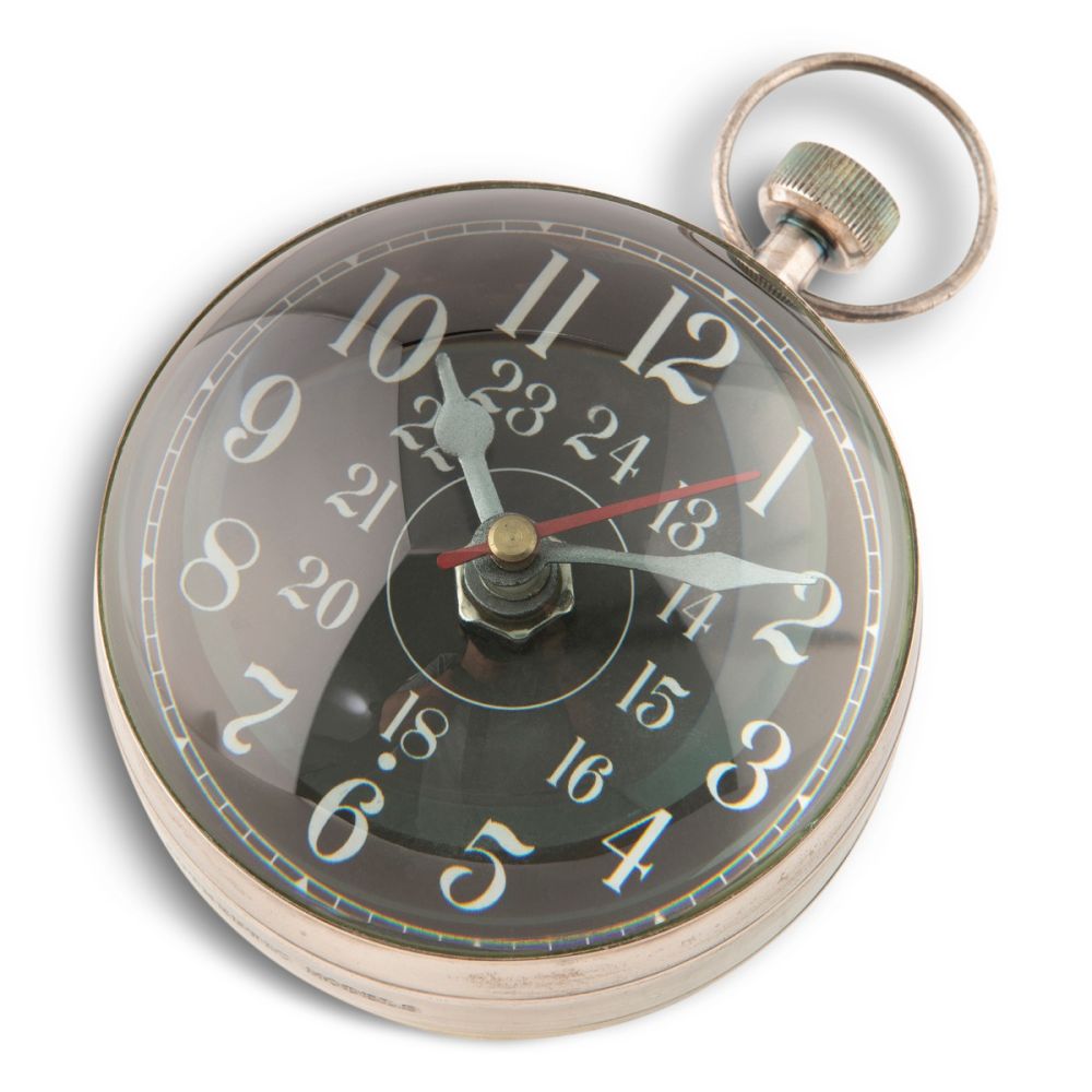 Eye Of Time Clock, Silver