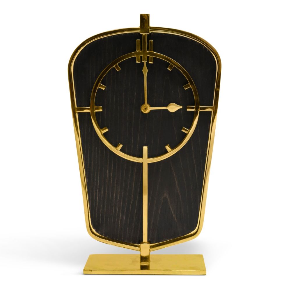 Art Deco Desk Clock, Gold